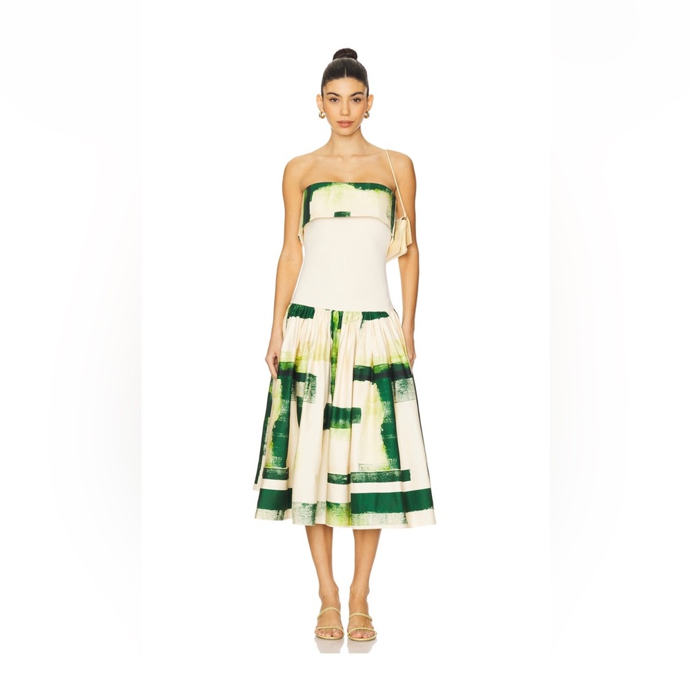 Alexis Robia Dress in Green Brushstroke